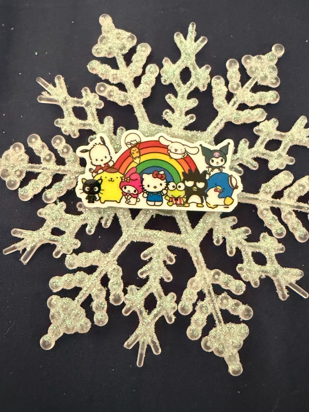 Rainbow Characters Ornament - Red Pink Blue Yellow Green